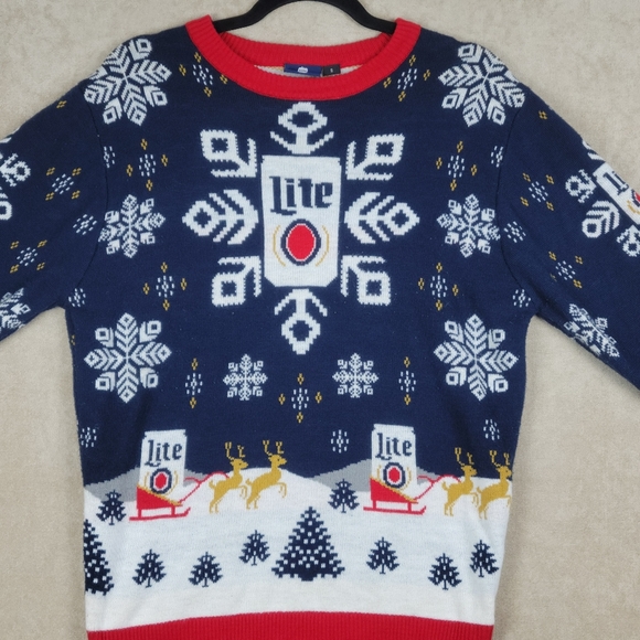 Miller Light Ugly Christmas Sweater Size Small - Picture 6 of 16
